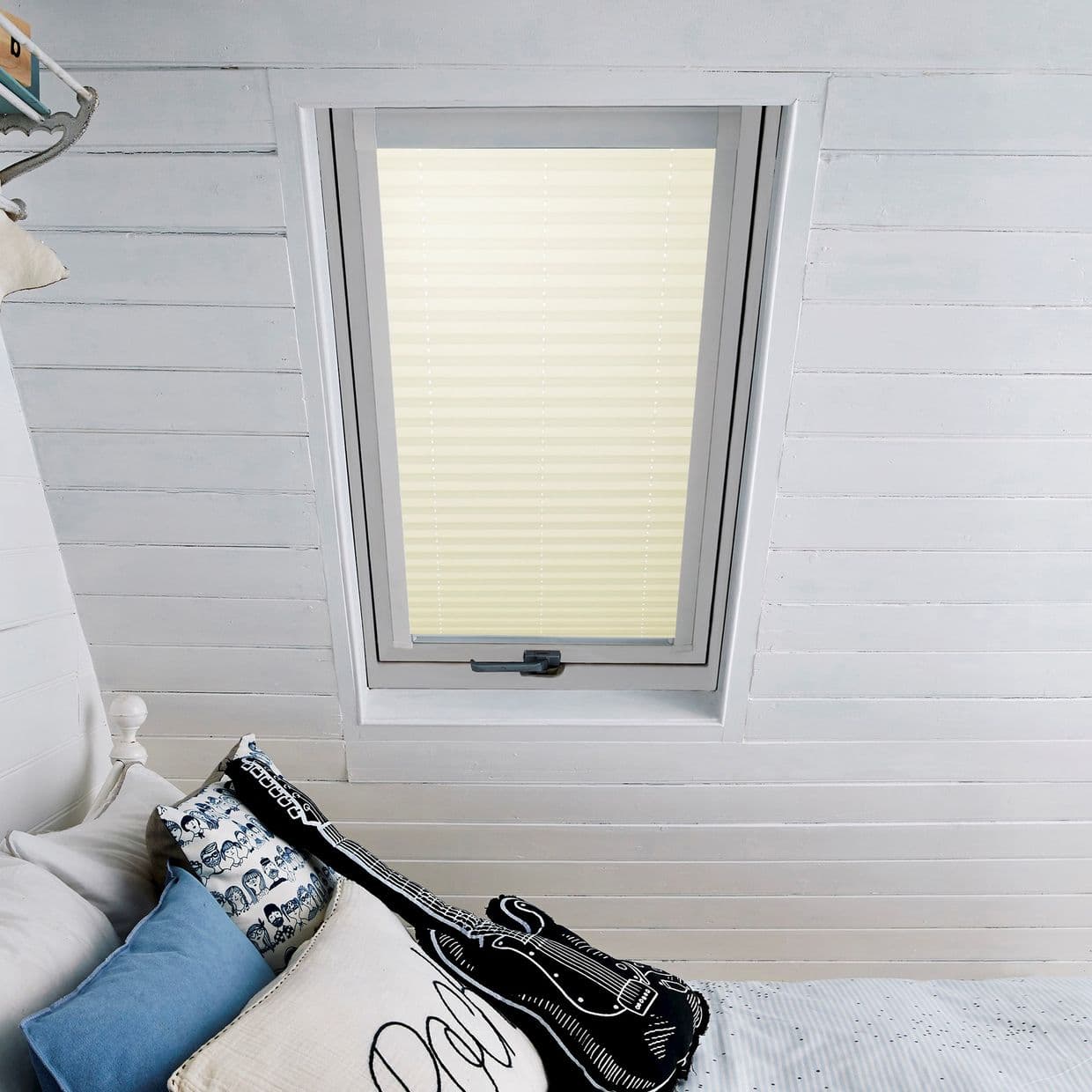Mini Stripe Cream Skylight Pleated Blind