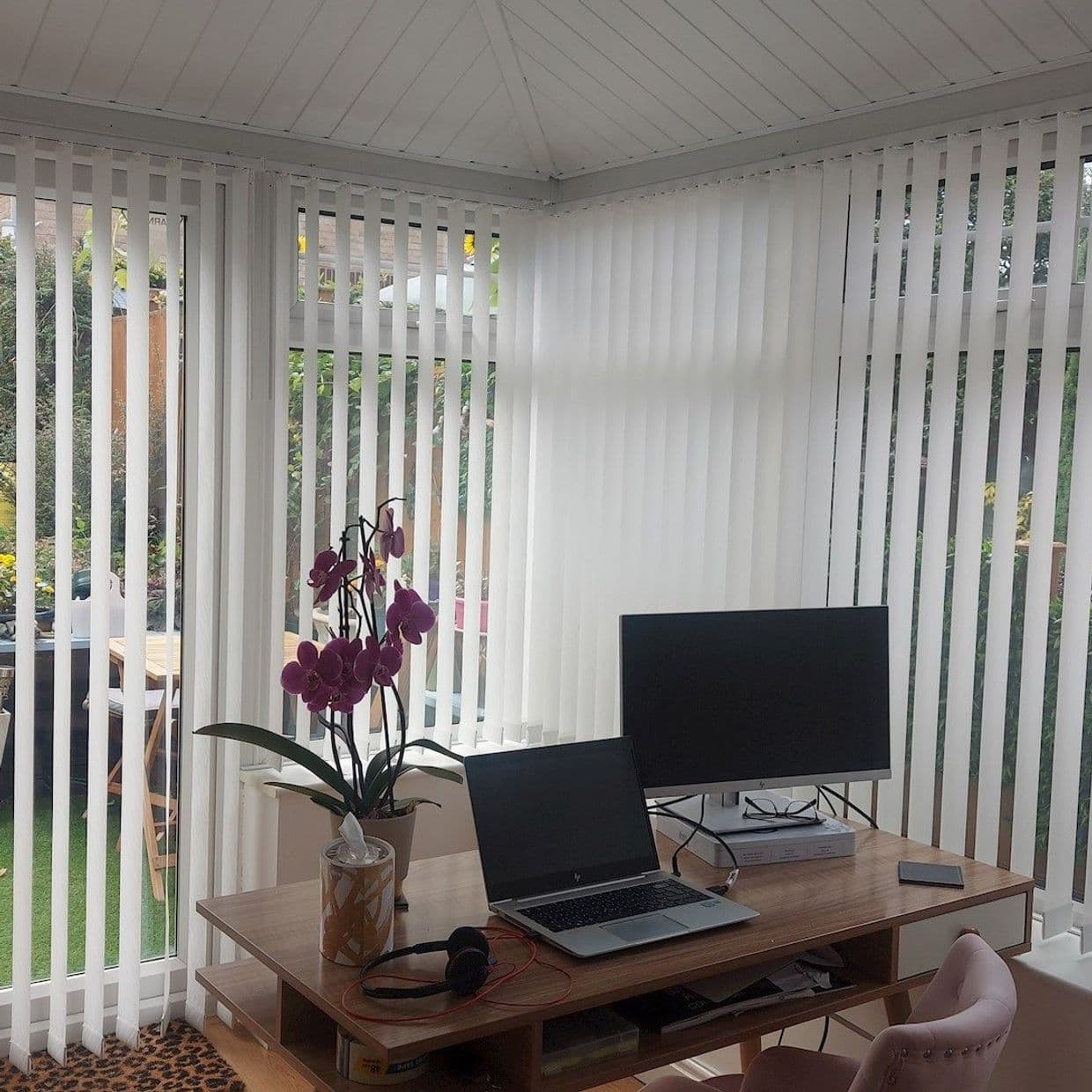 Malin White Conservatory Vertical Blind