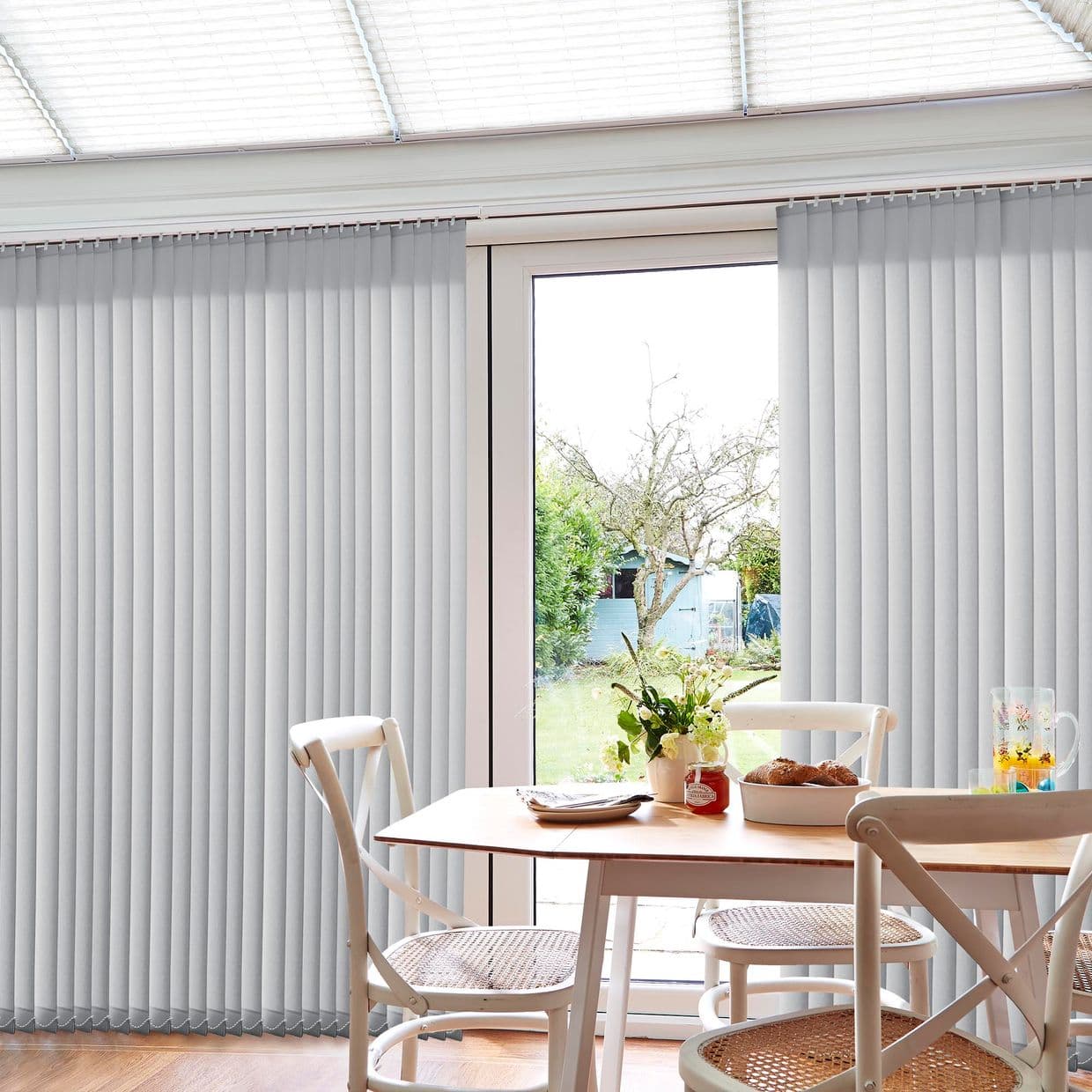 Gleam Silver Conservatory Vertical Blind