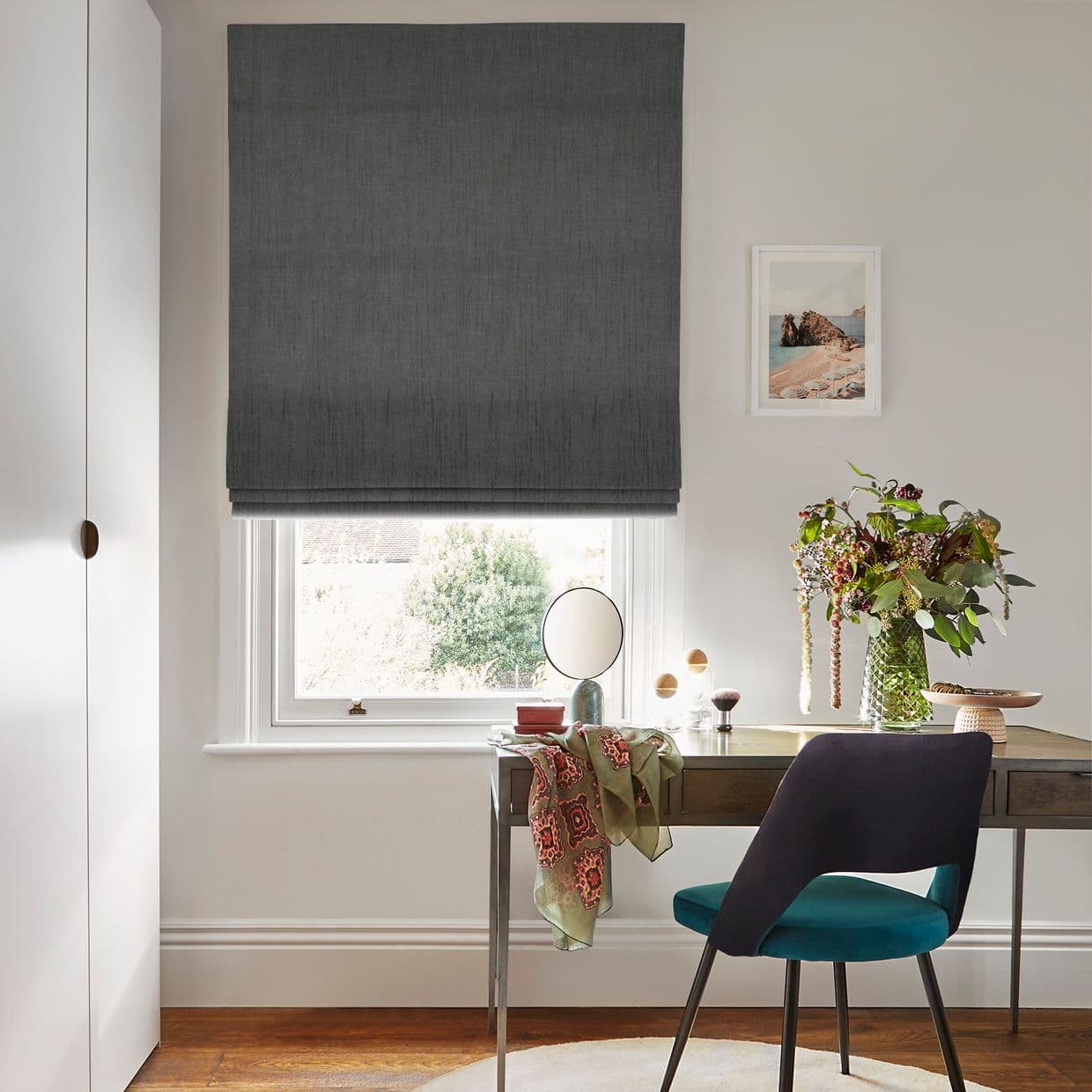 Islita Charcoal Roman Blind