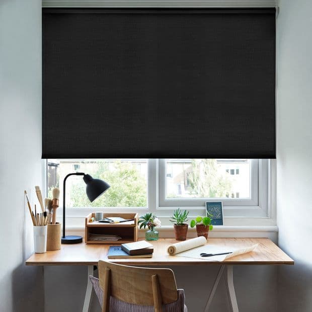 Iowa Blackout Black Roller Blind