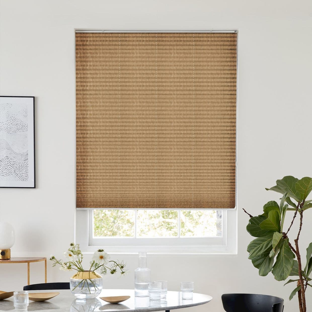 Luster Dark Bronze Pleated Blind