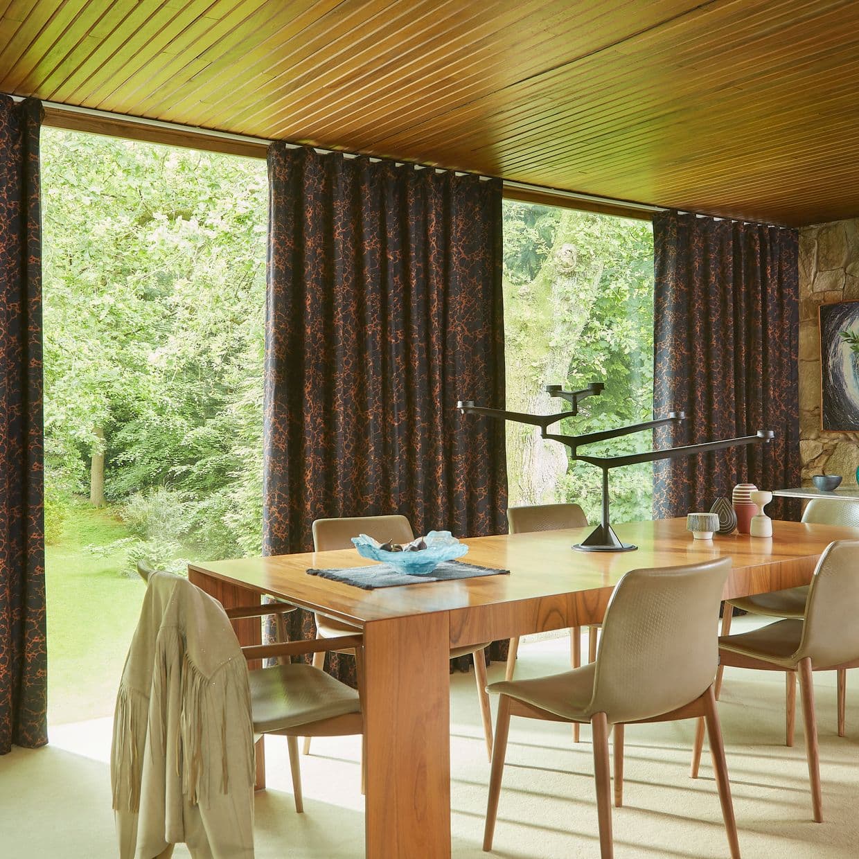 Margate Marble Tobacco Curtain