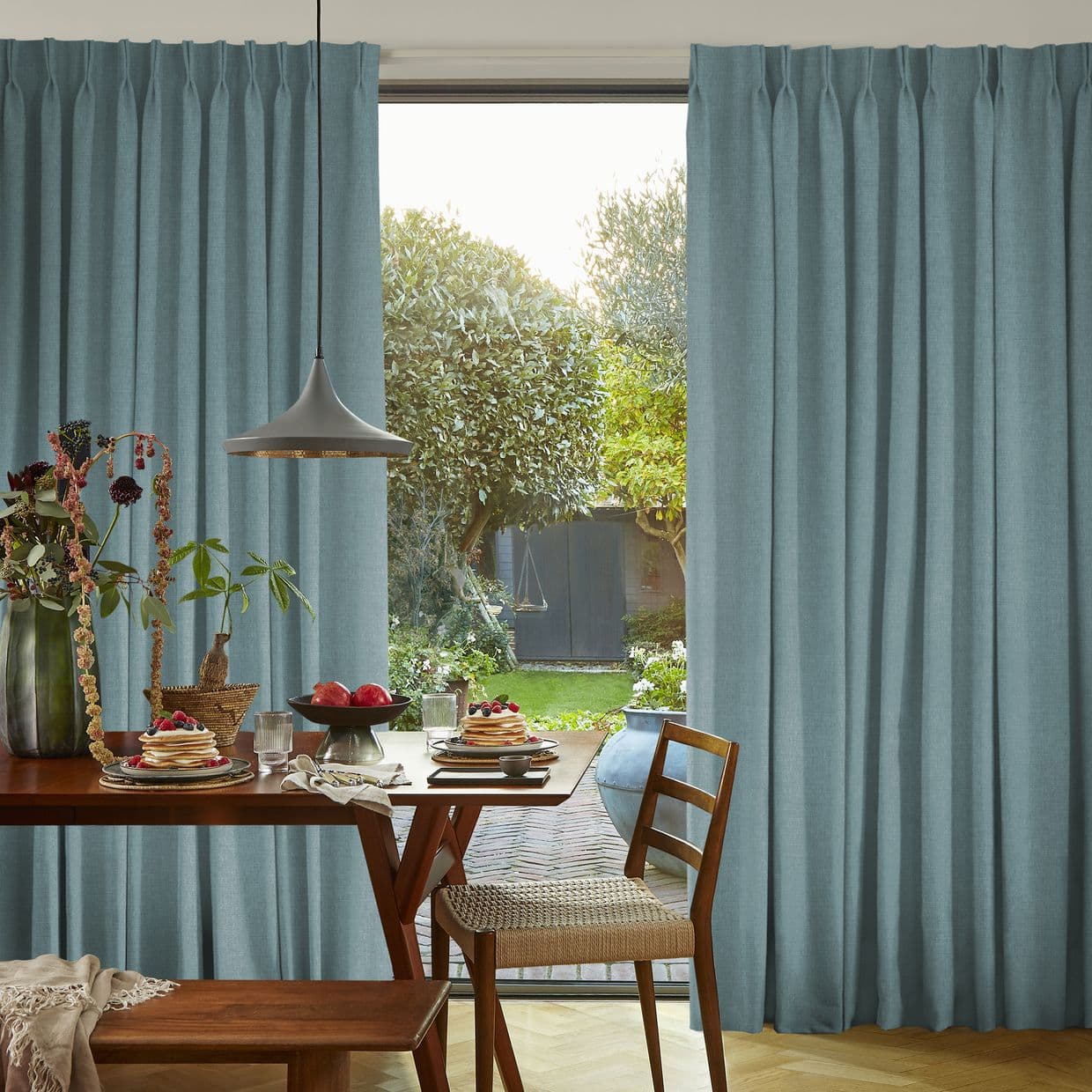 Lindora Azure Curtain