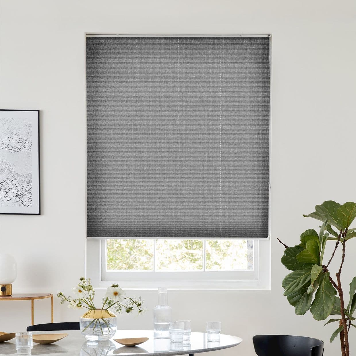 Shimmer Pewter Pleated Blind