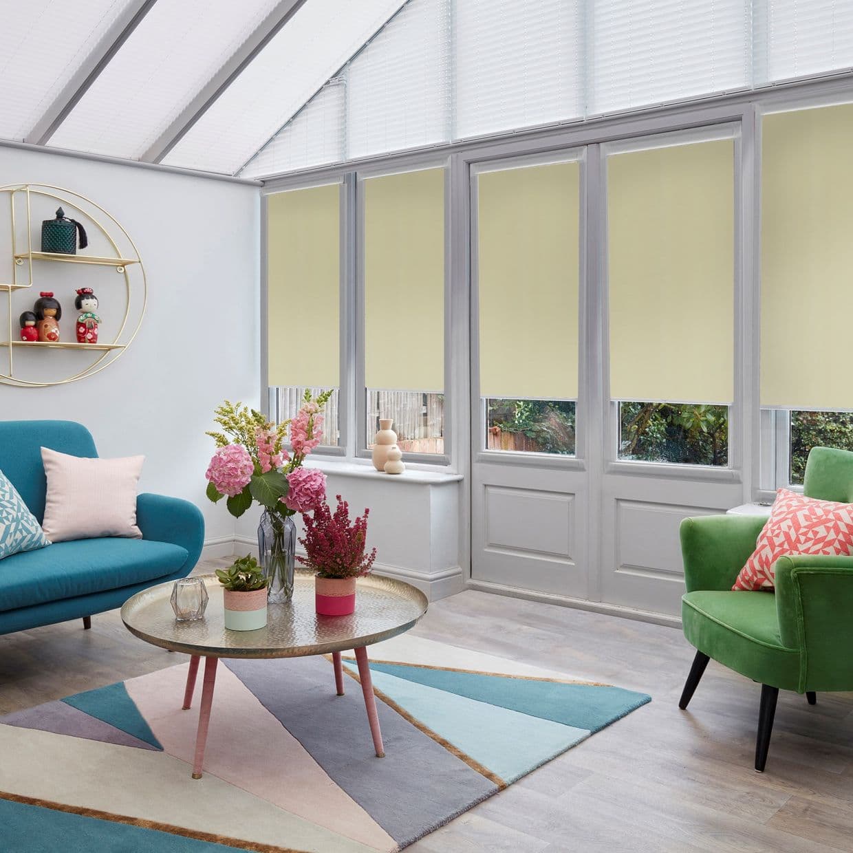 Dapple Lime Conservatory Roller blind