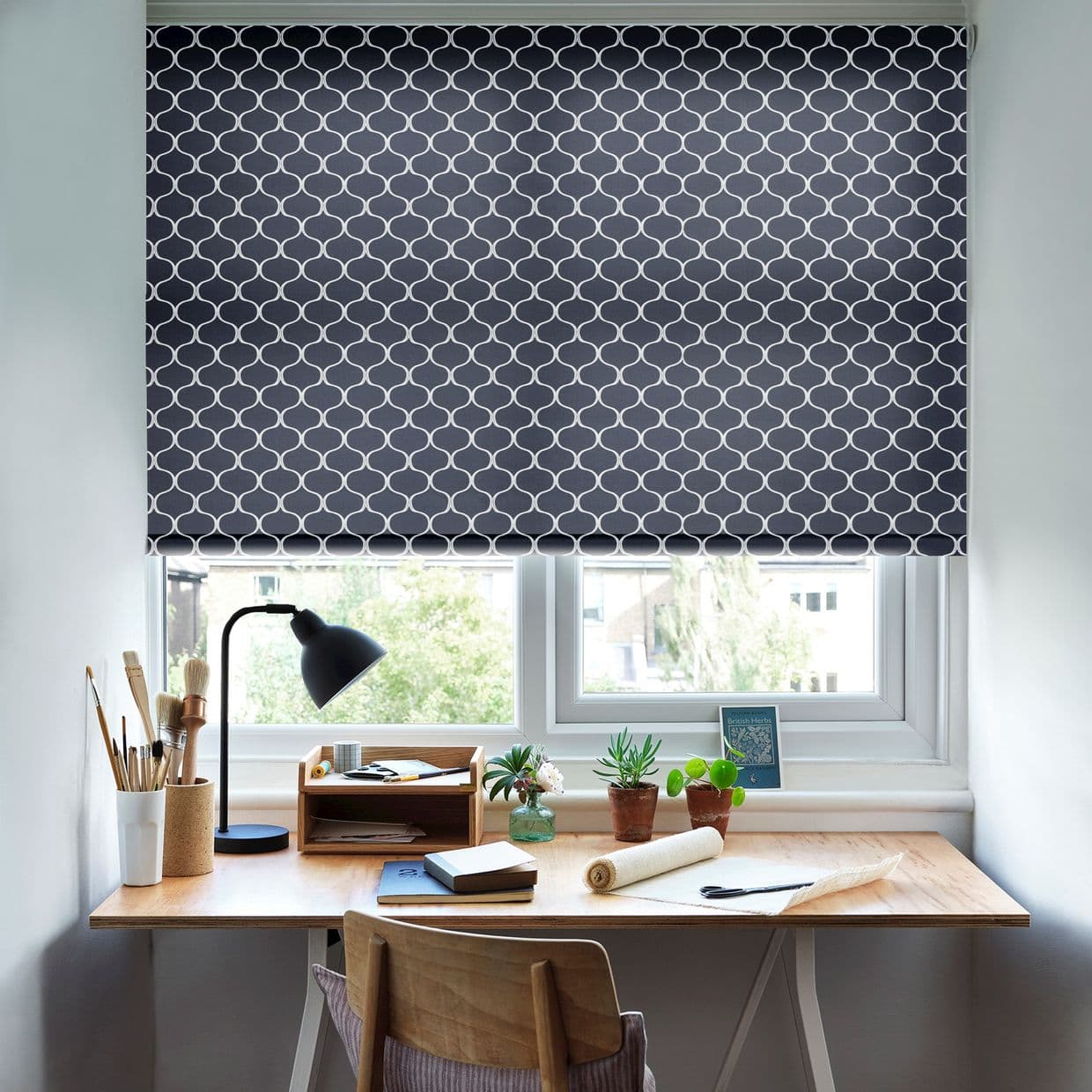 Tapestry Indigo Roller Blind