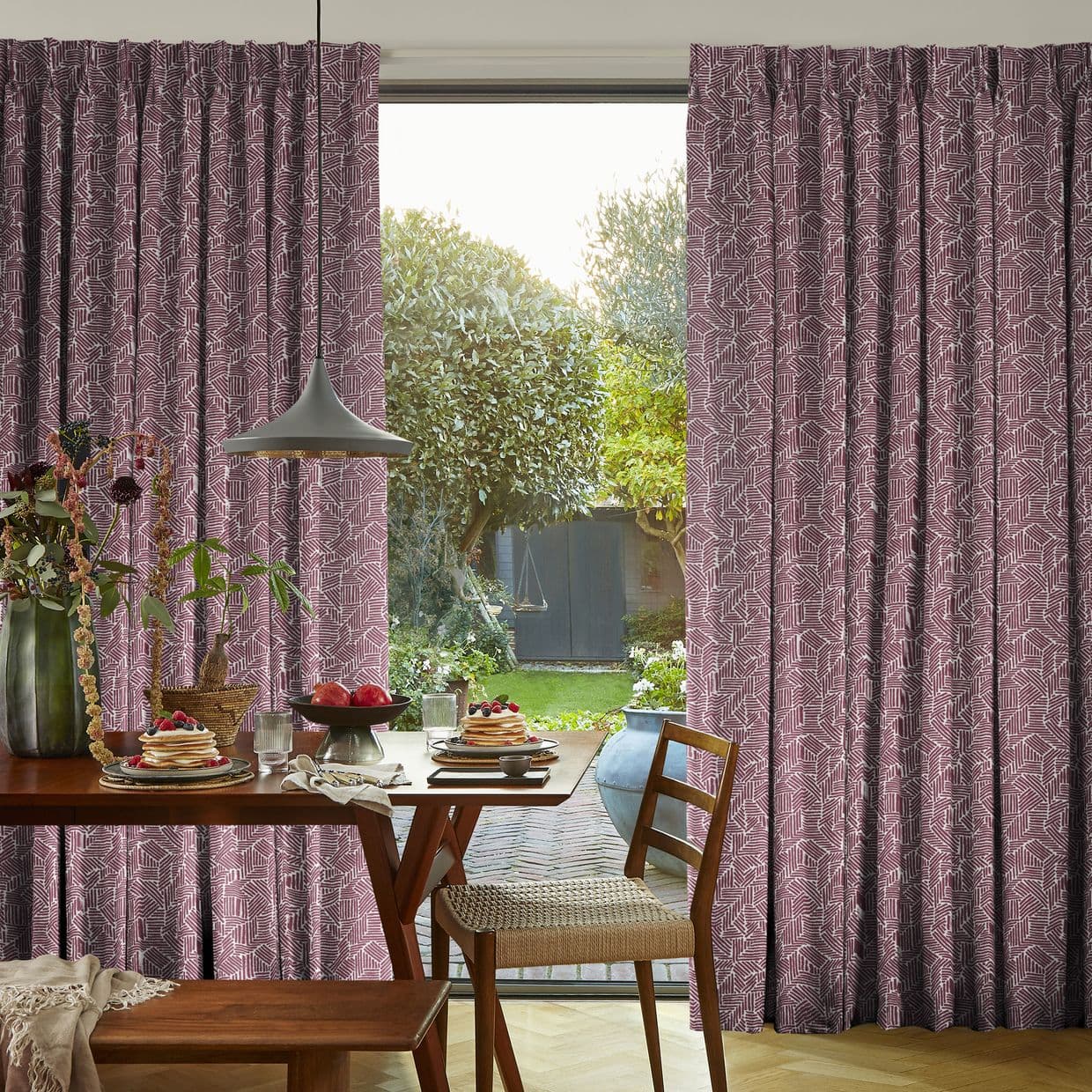 Parquet Berry Curtain