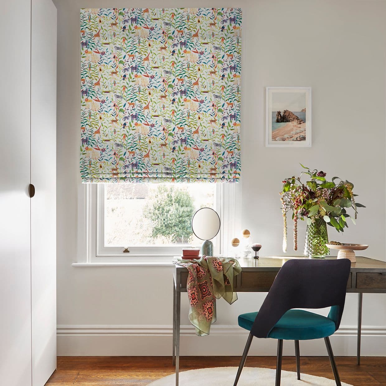 Hide and Seek Jungle Roman blind