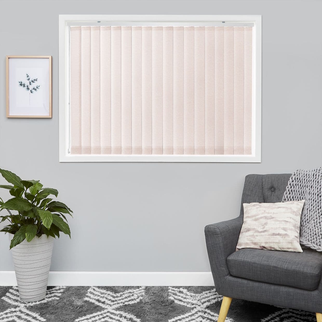Valerie Pink Vertical Blind
