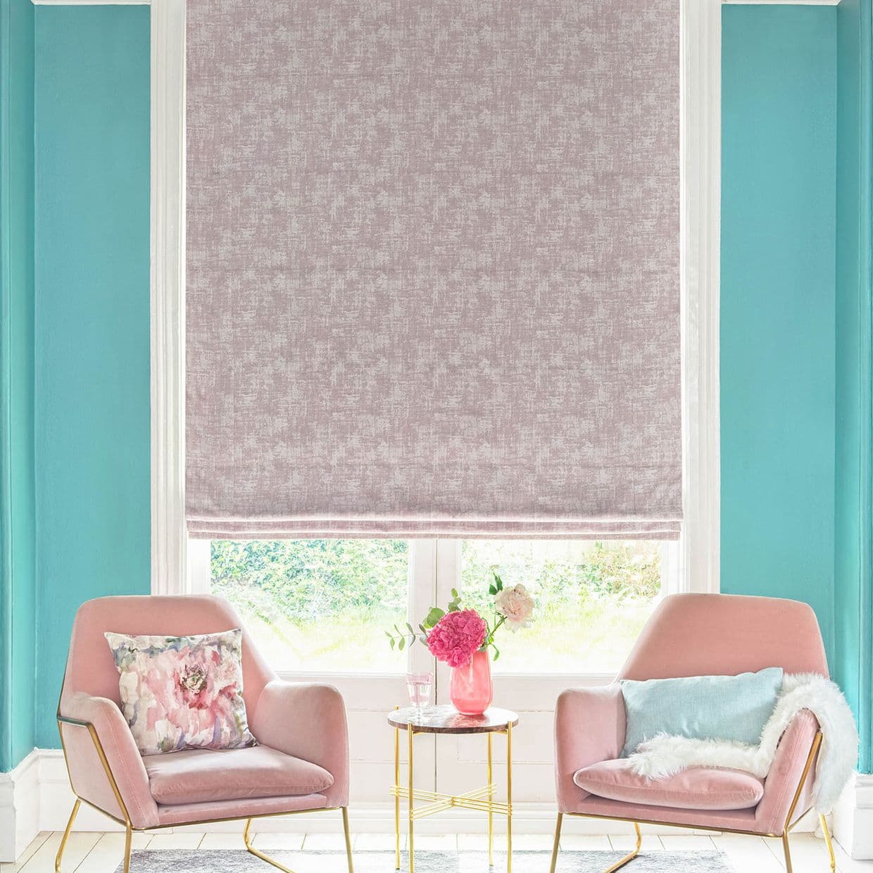 Dusk Fondant Roman blind