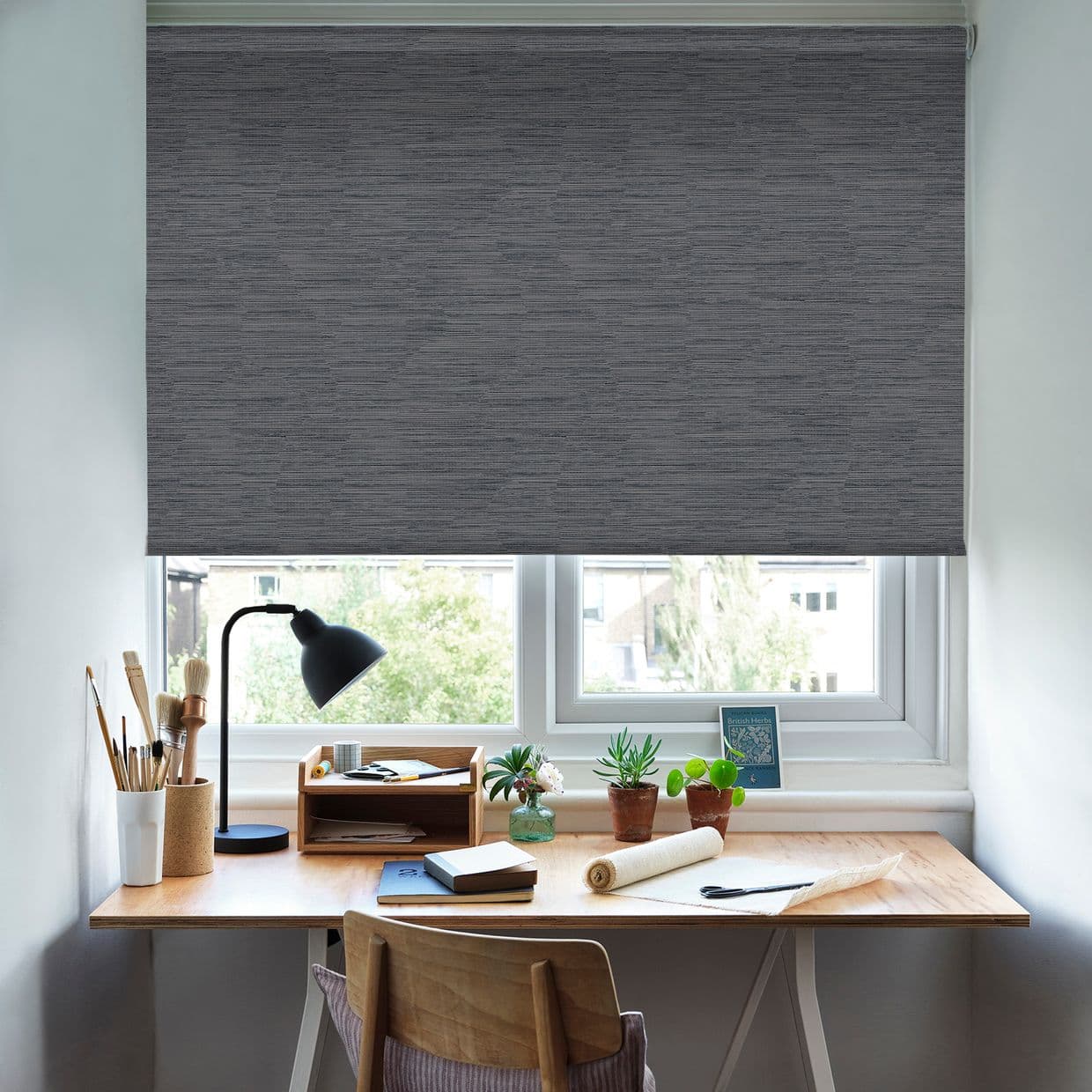 Jerico Blackout Charcoal Roller Blind