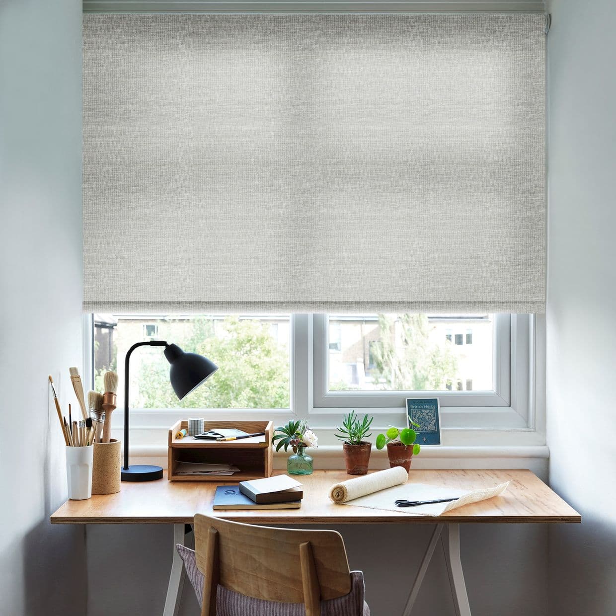 Macrame Pewter Roller Blind