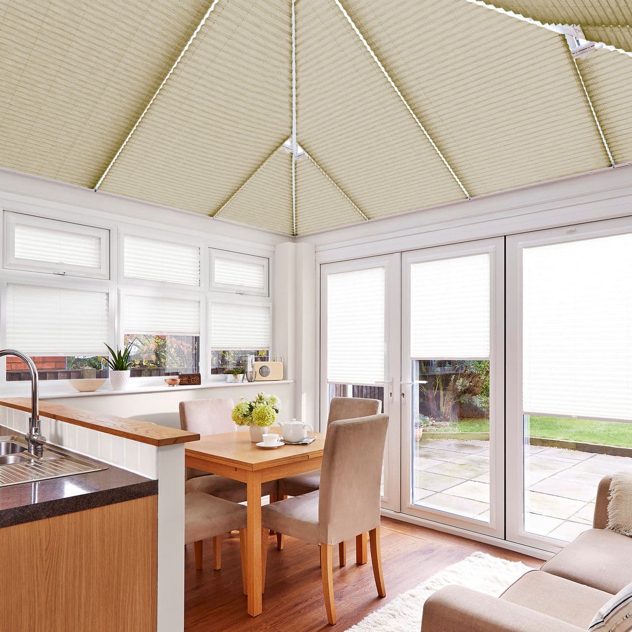 Montoya Sand Conservatory Roof Pleated Blind