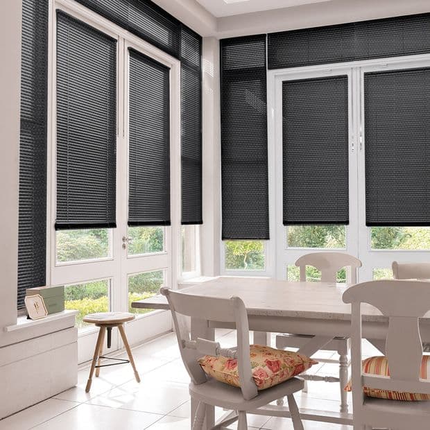 Sheer Luxury Filtra Black Conservatory Venetian blind
