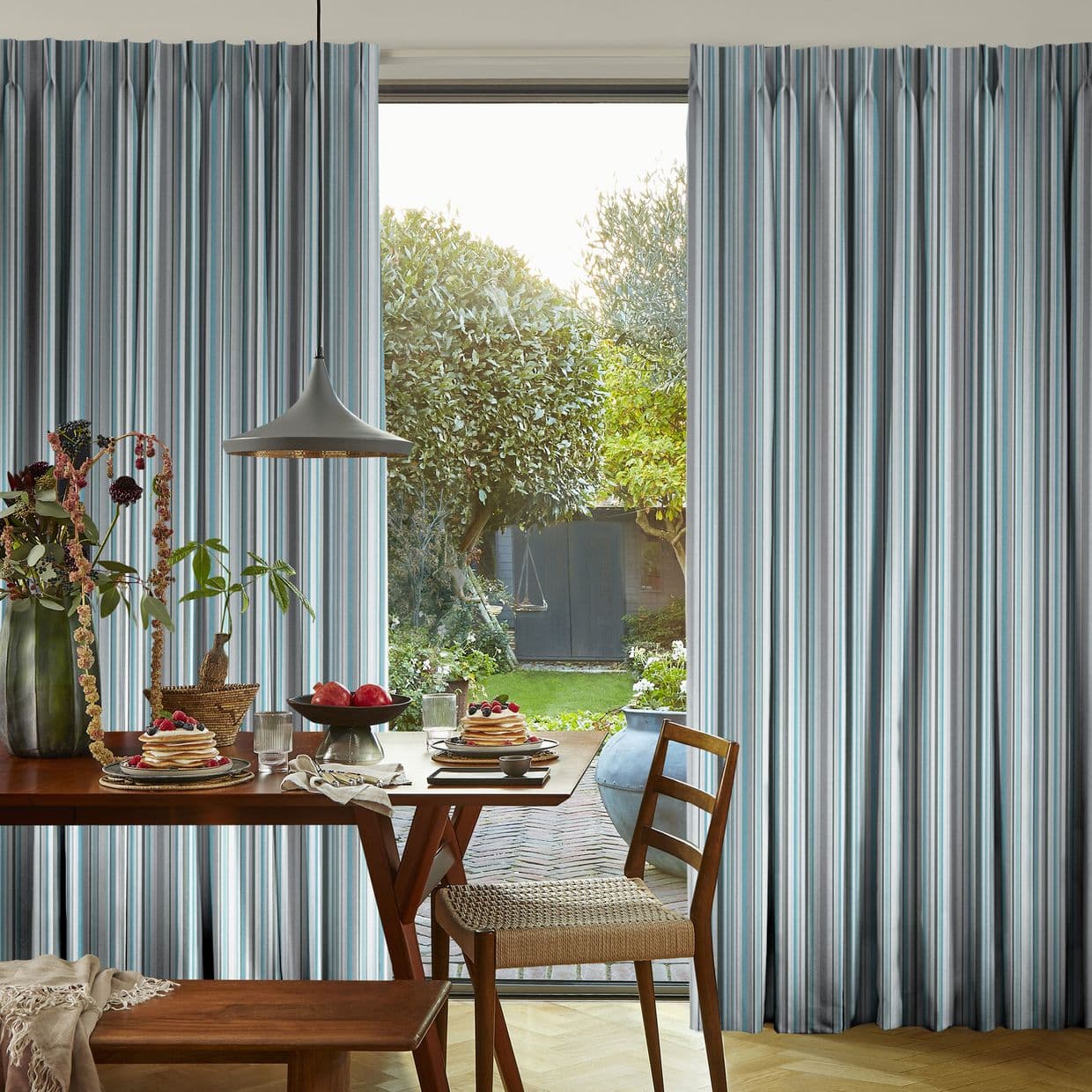 City Indigo Curtain