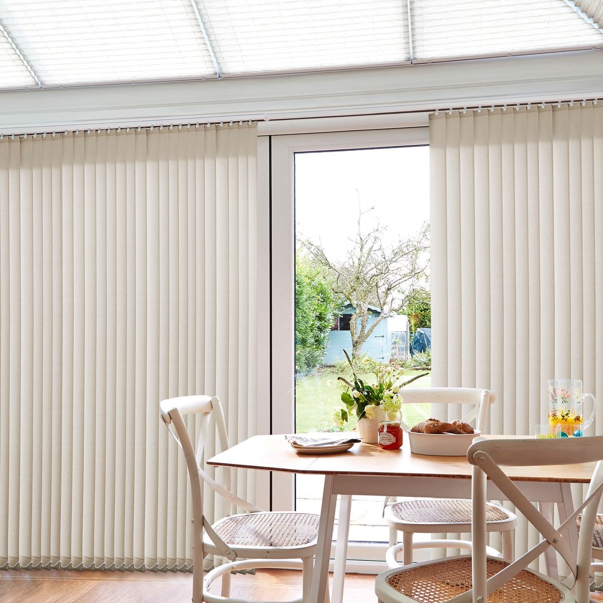 Blocks Cream Conservatory Vertical Blind
