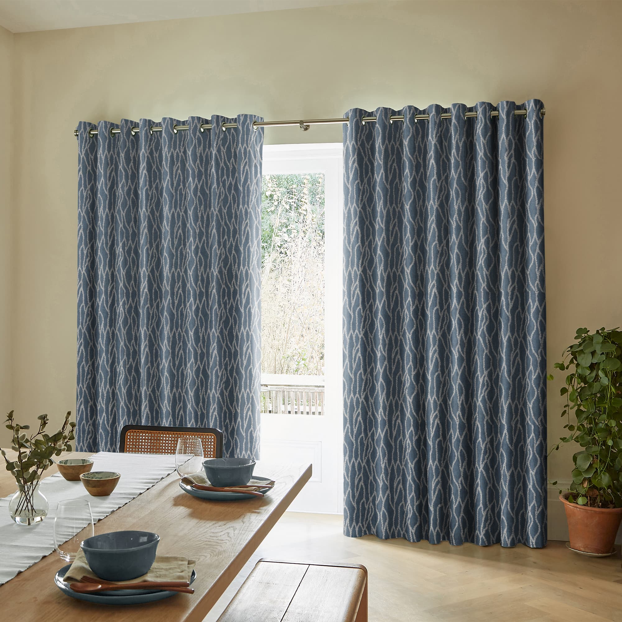 Salcombe Navy Curtains