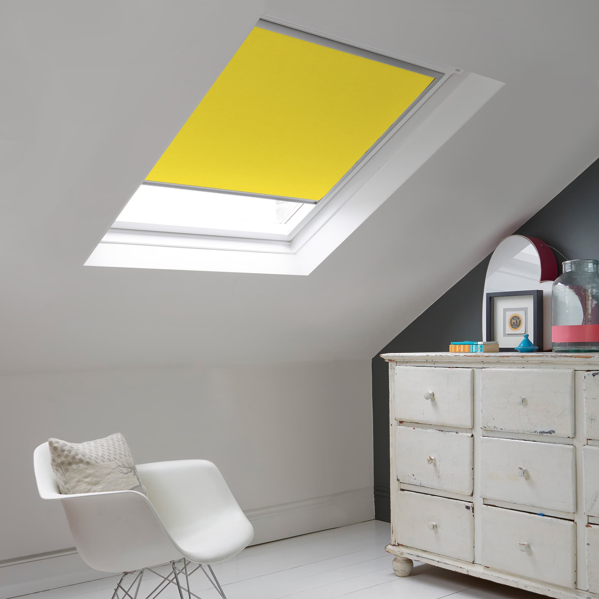 Azure Yellow Skylight Roller Blind