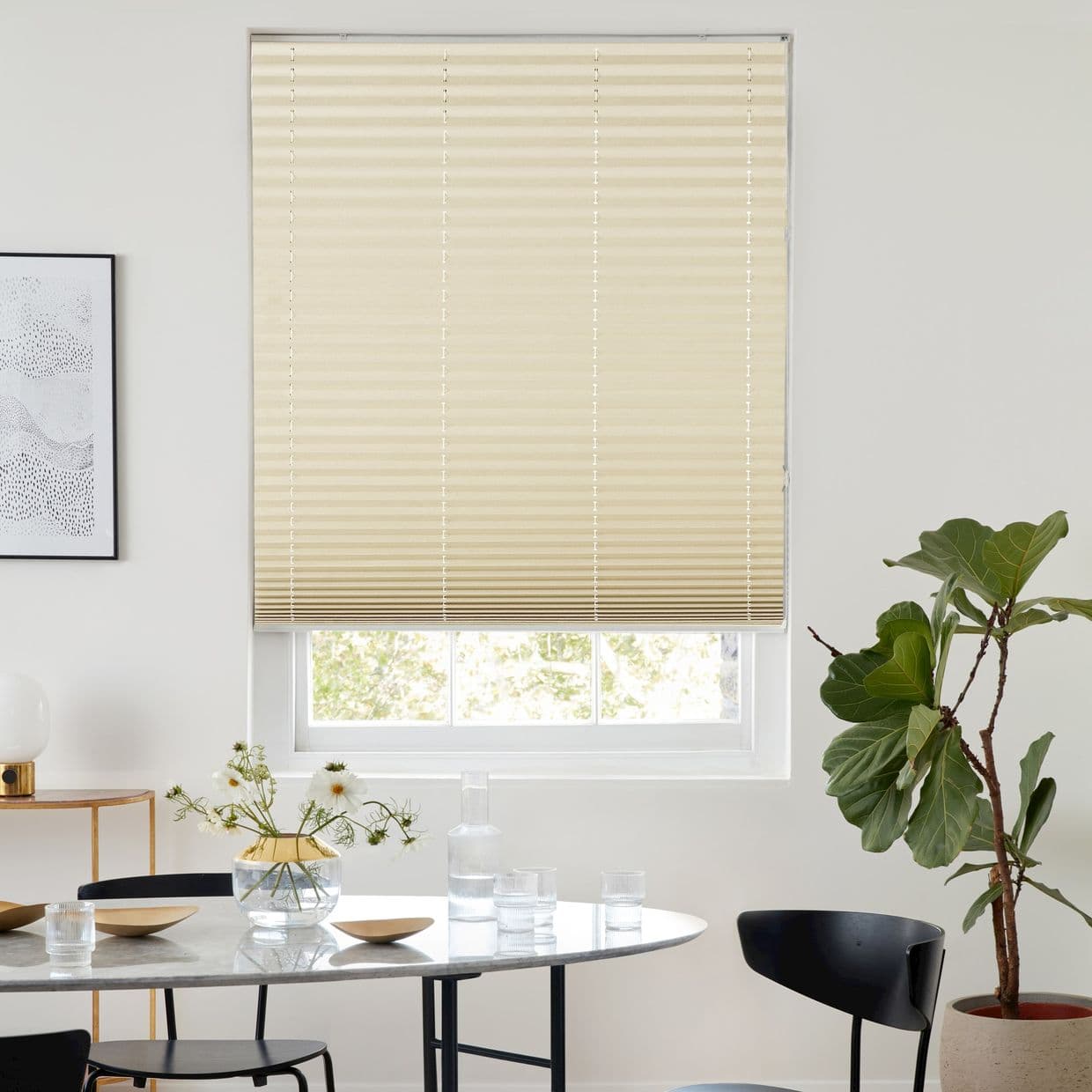 Kari Ivory Pleated Blind