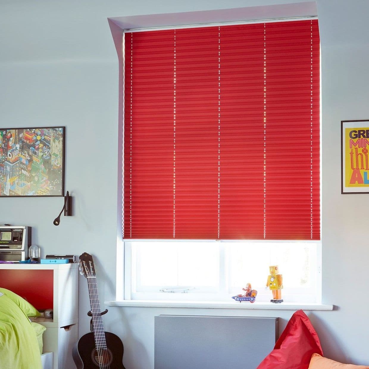 Lanbury Blackout Crimson Pleated Blind