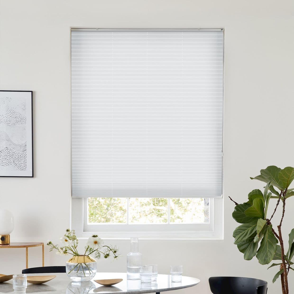 Relife White Pleated Blind