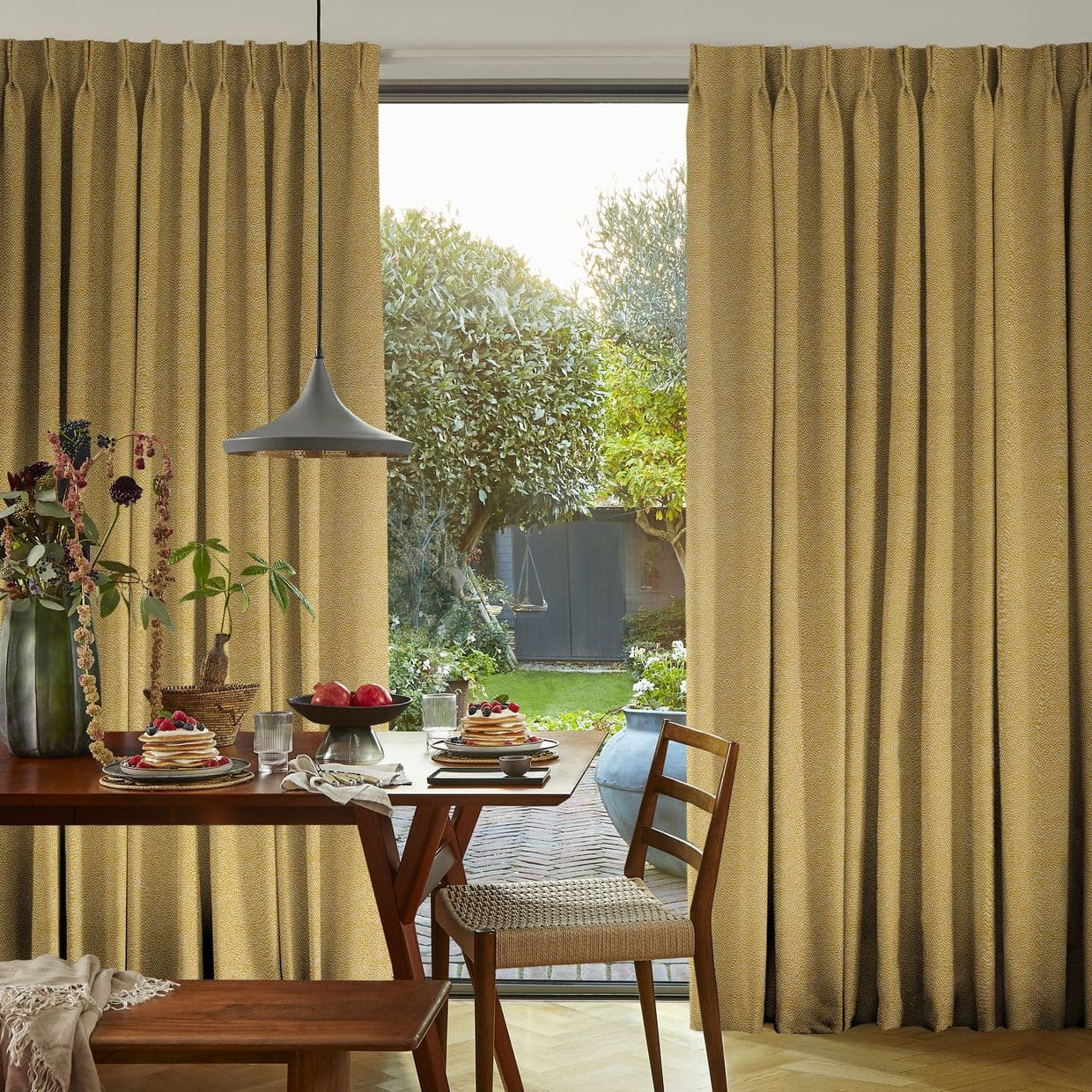 Spritz Mustard Curtain