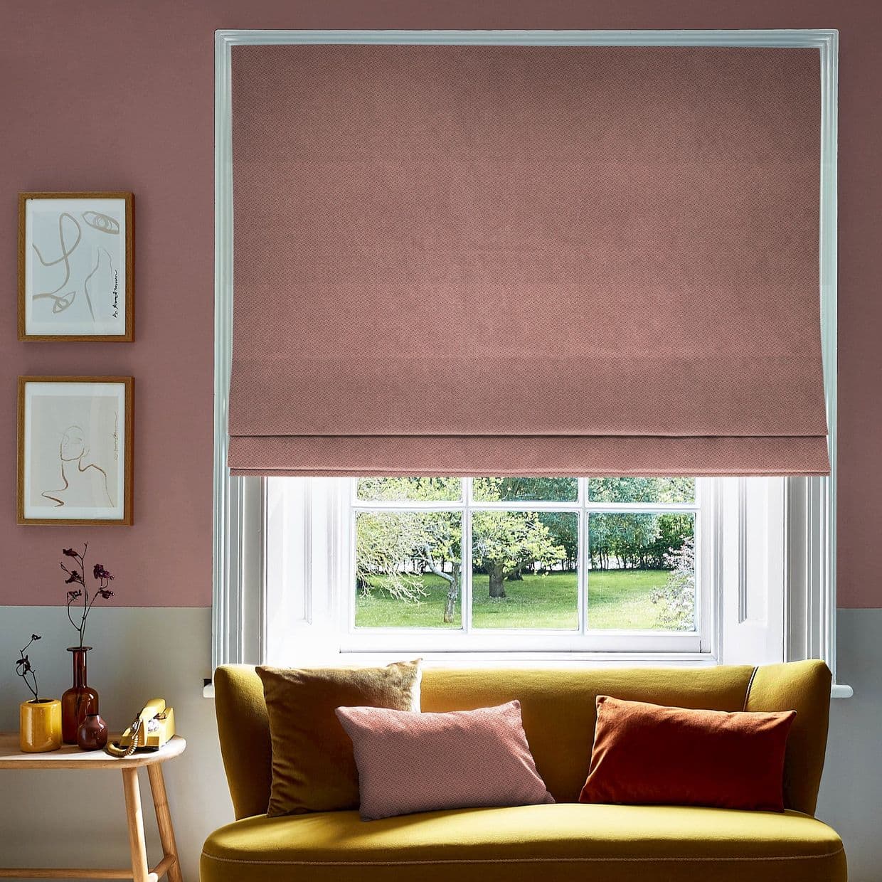 Pippa Coral Roman blind