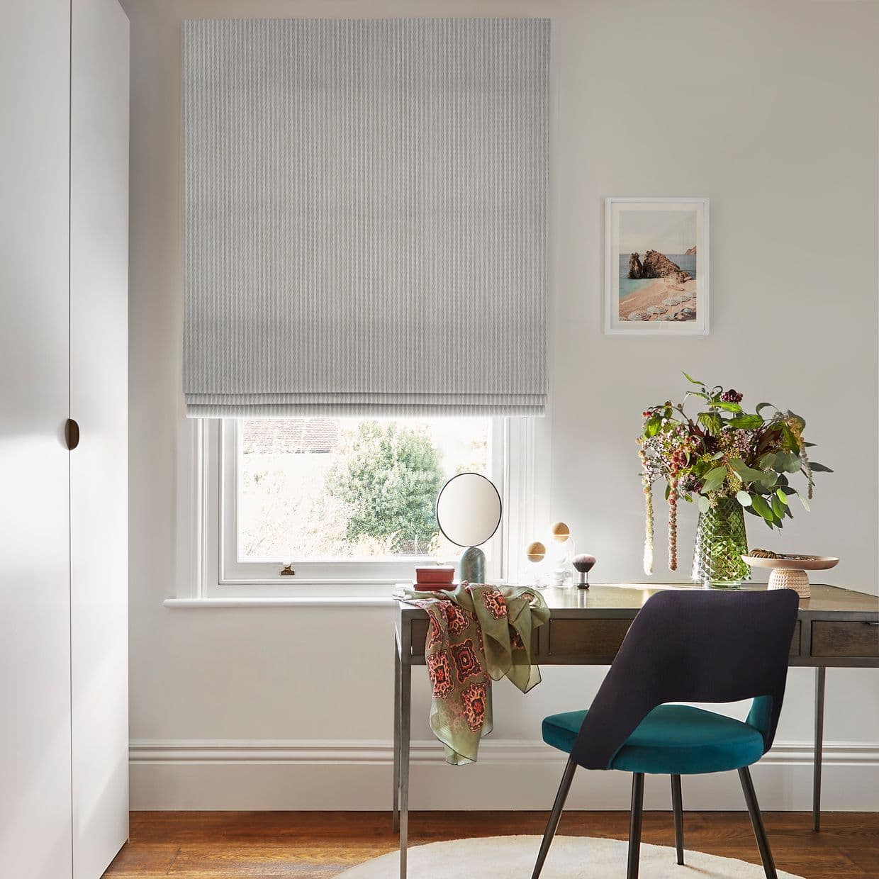 Shelby Charcoal Roman blind