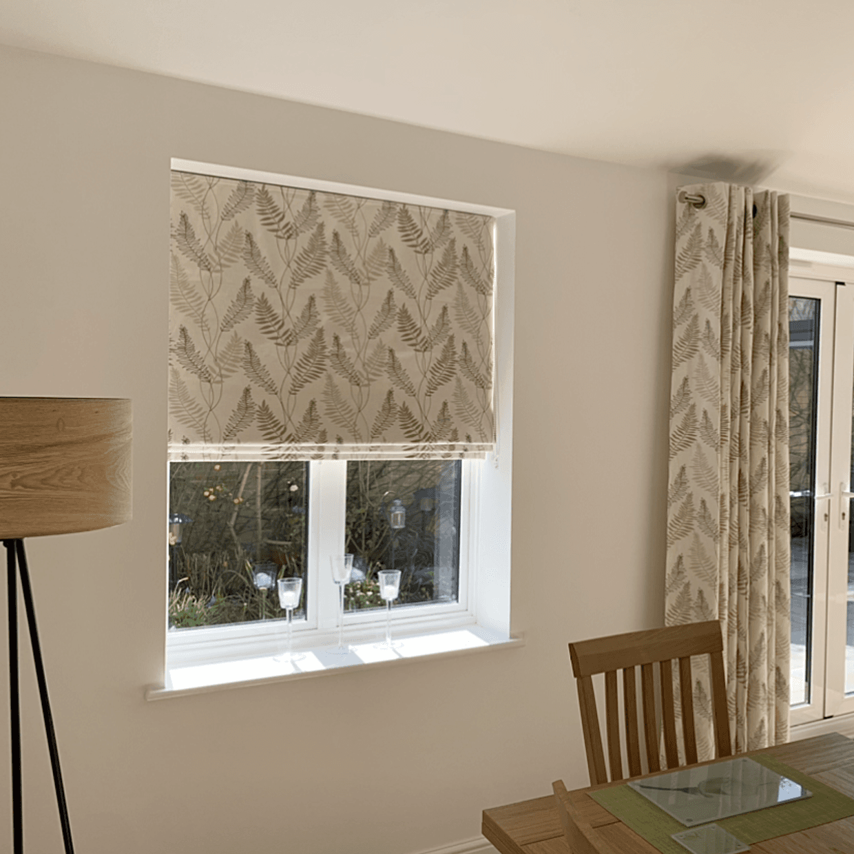 Tranquillity Bark Roman blind