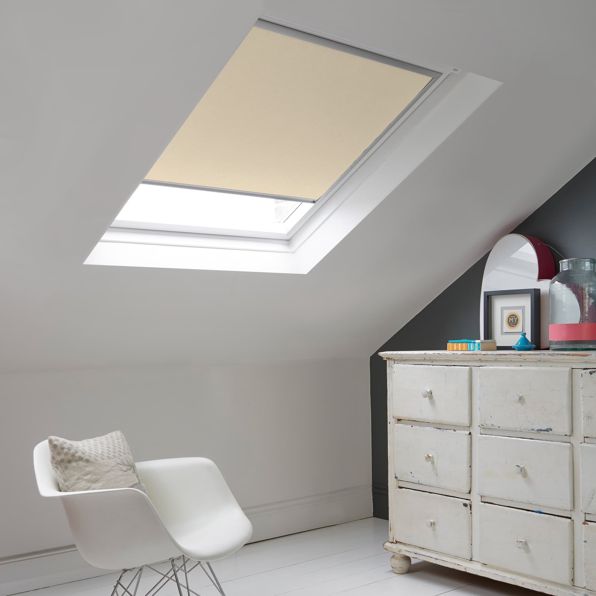 Azure Cappuccino Skylight Roller Blind