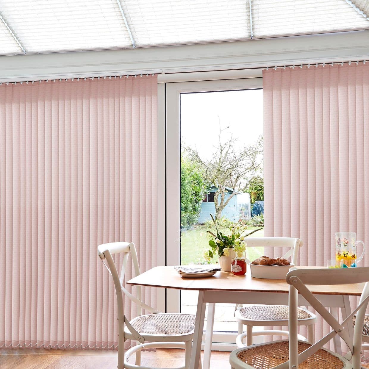 Vesper Light Pink Conservatory Vertical Blind
