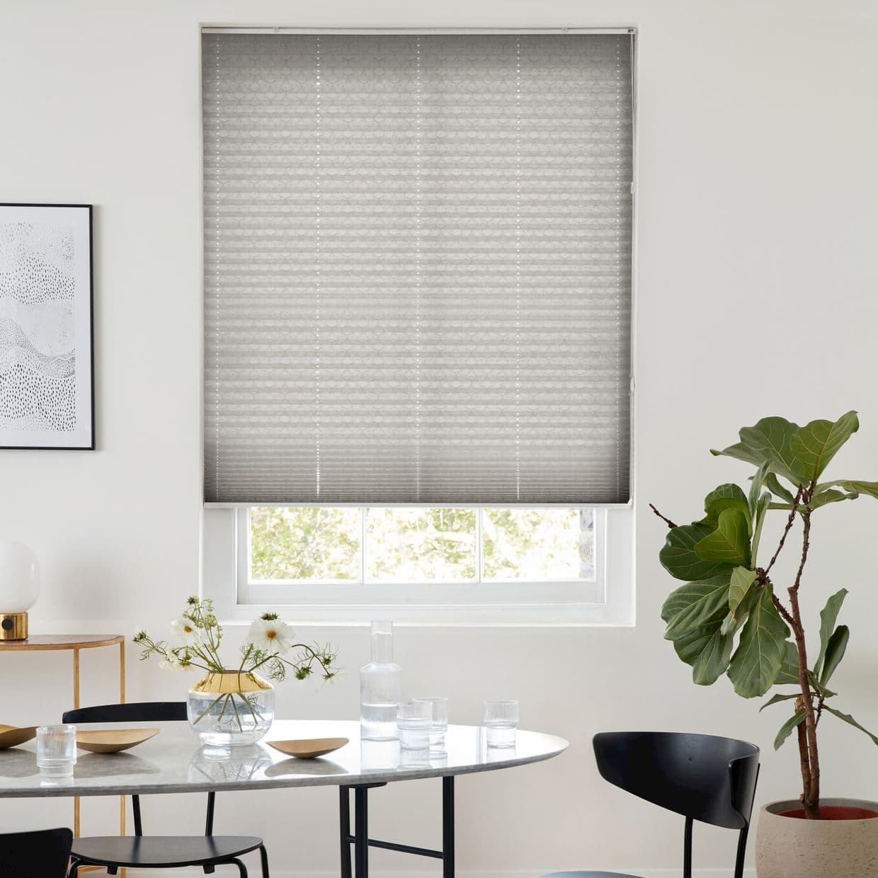 Moreno Pewter Pleated Blind