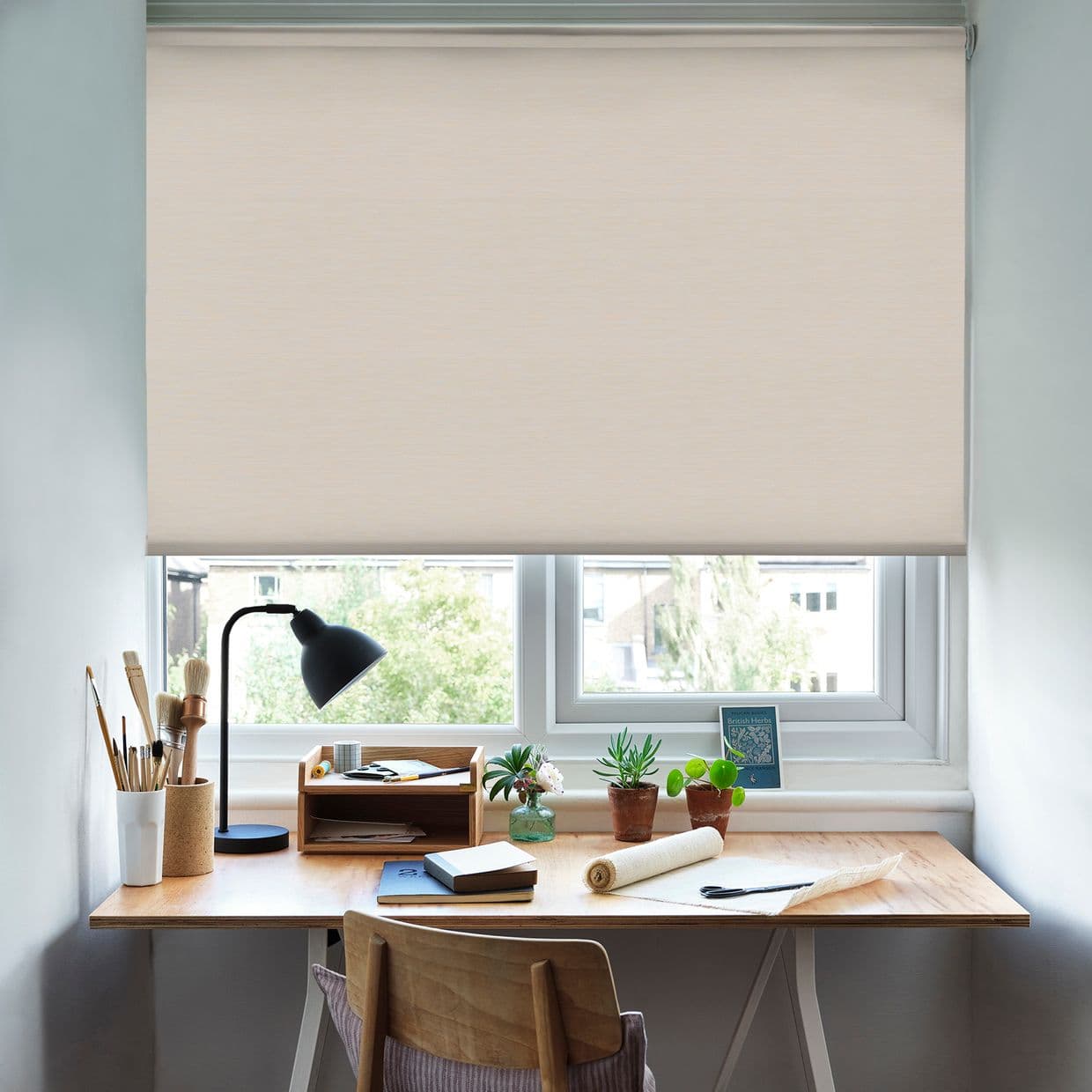 Jerico Blackout Ivory Roller Blind