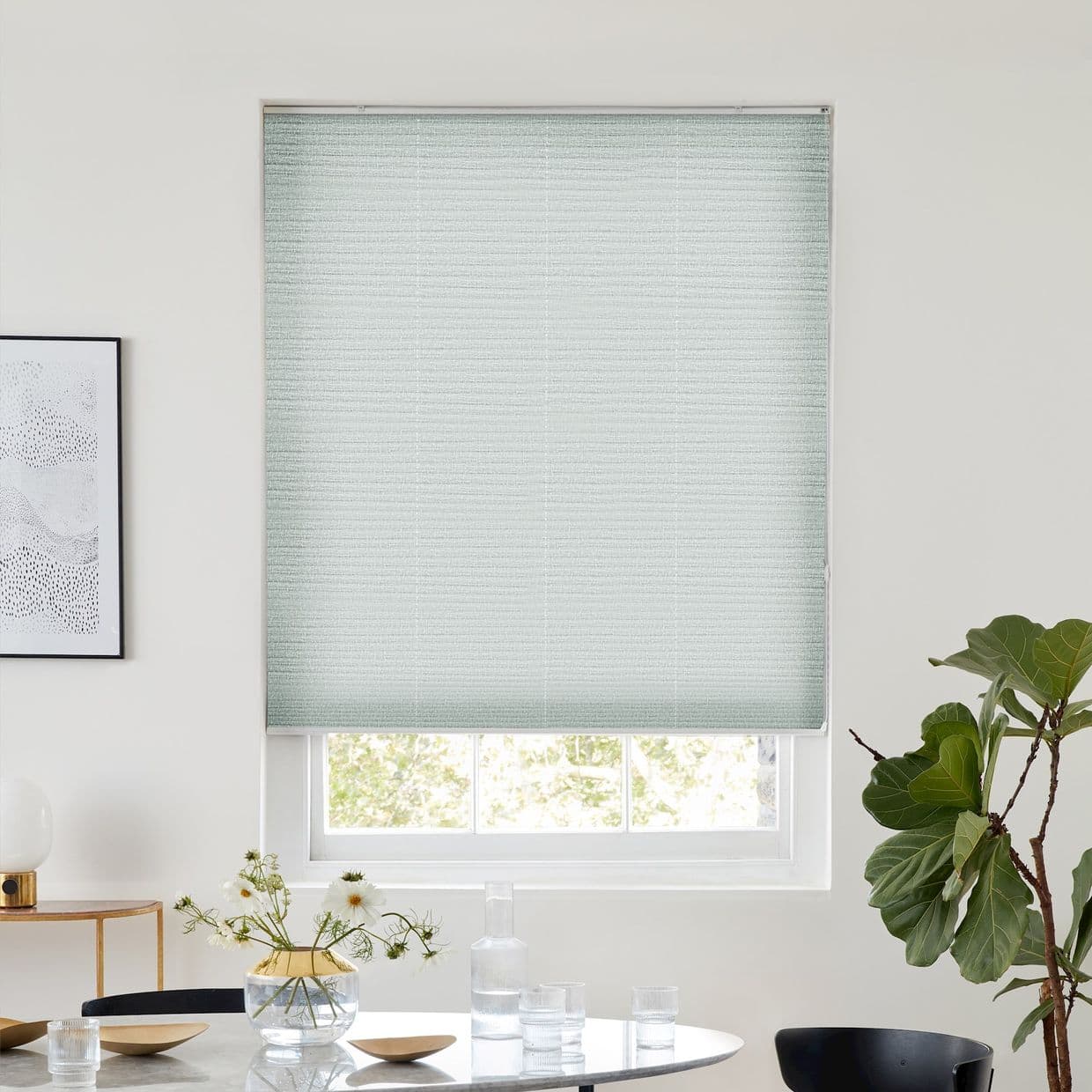 Thermashade Light Grey Texture Pleated blind