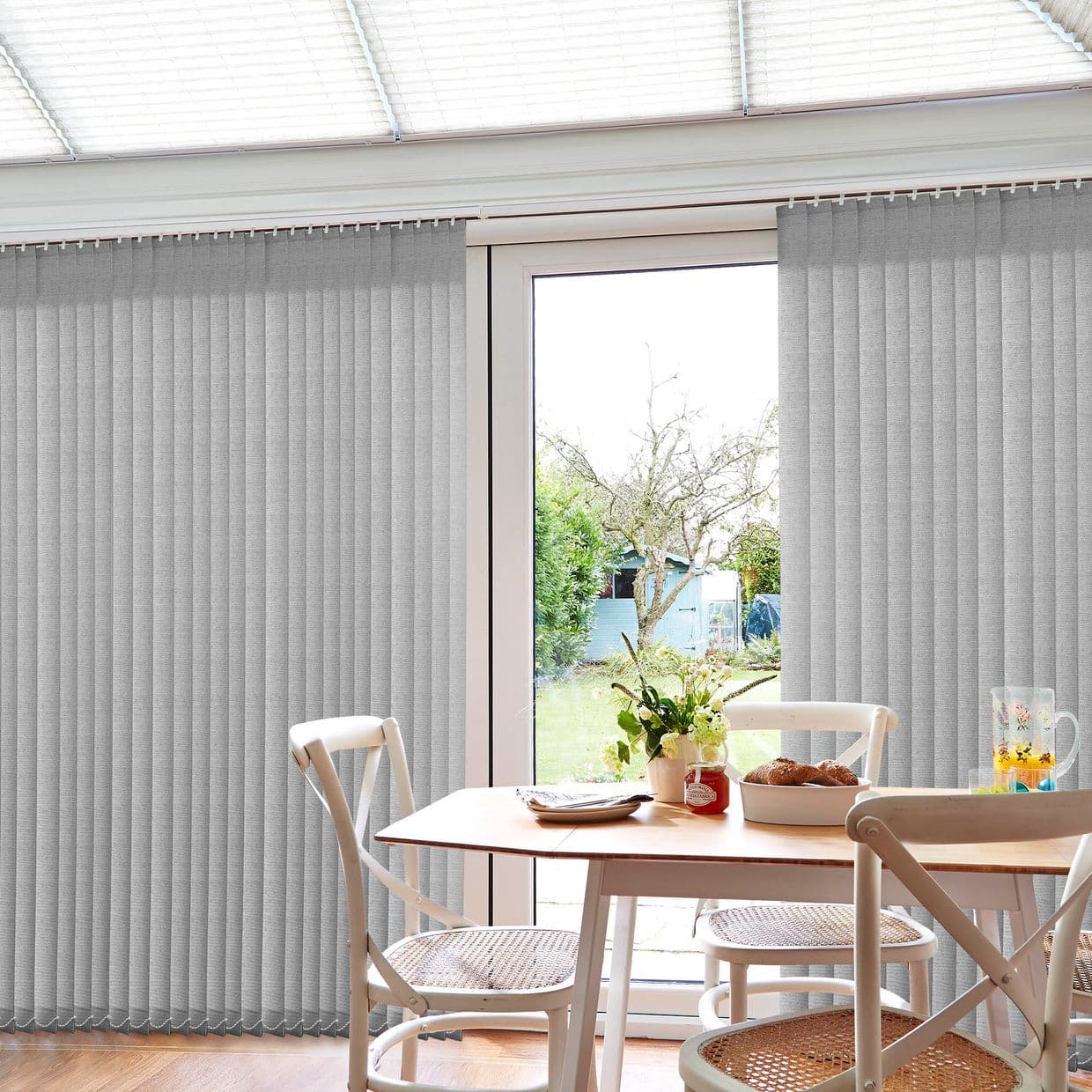 Atom Silver Conservatory Vertical Blind