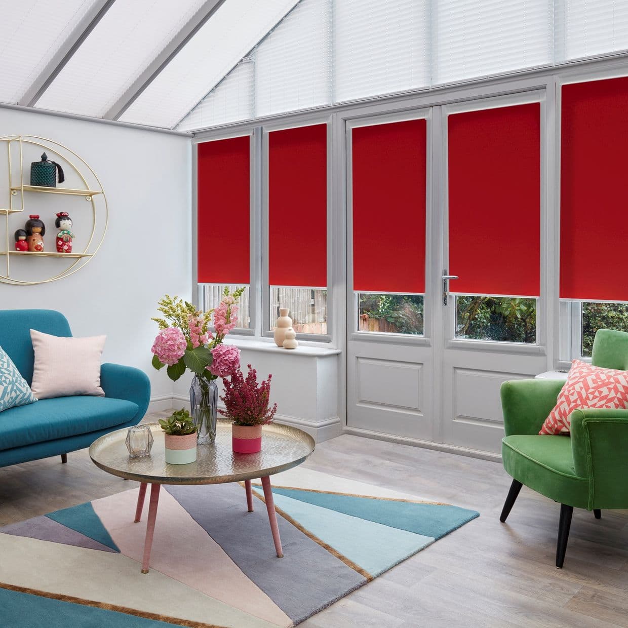 Acacia Red Conservatory Roller blind