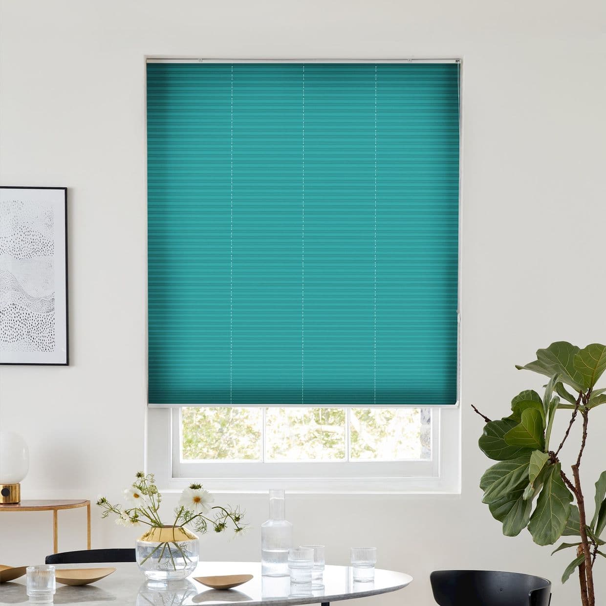 Thermashade Turqoise Pleated Blind