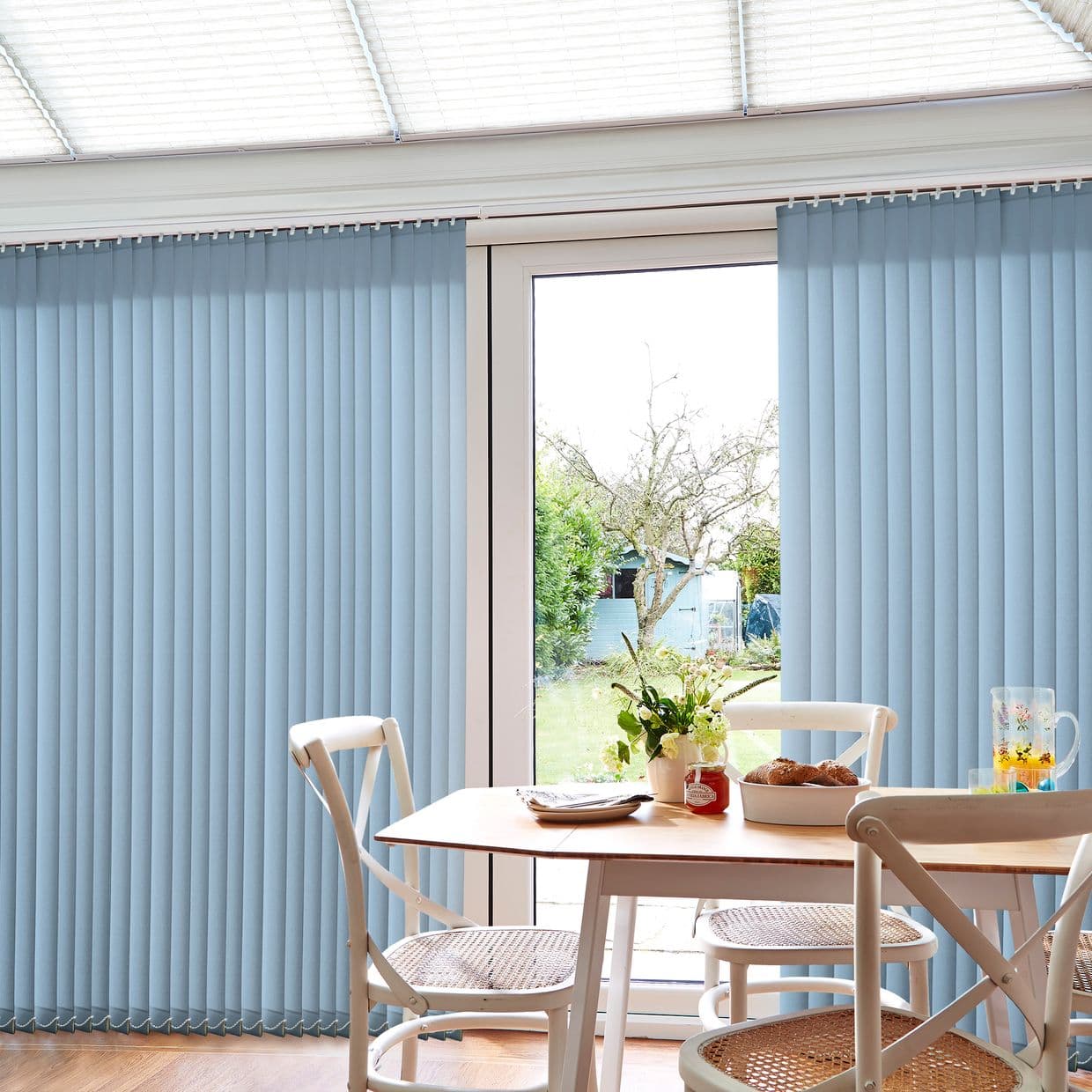 Acacia Blue Conservatory Vertical Blind