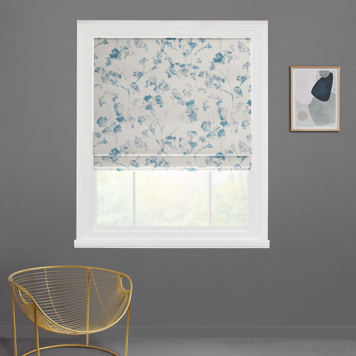 Haze Inkwash Roman blind