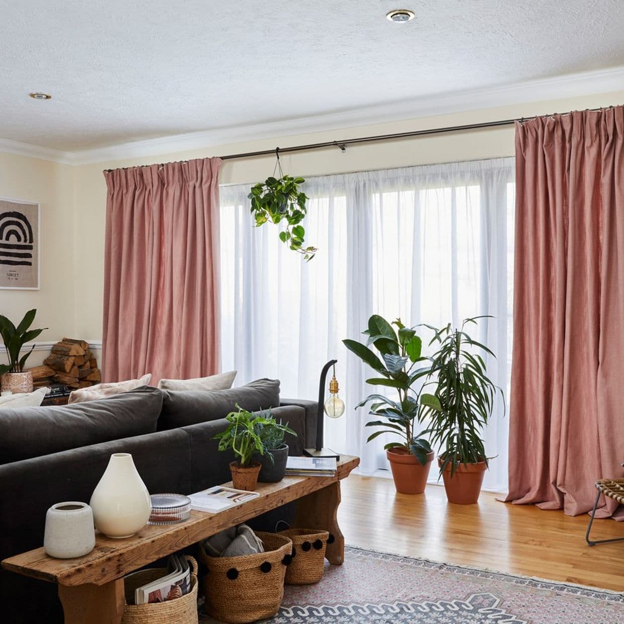 Astro Cream Voile Curtain