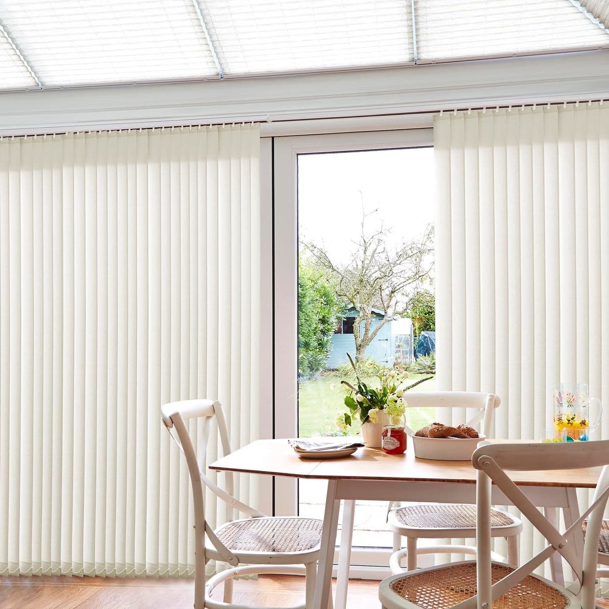 Gleam Cream Conservatory Vertical Blind