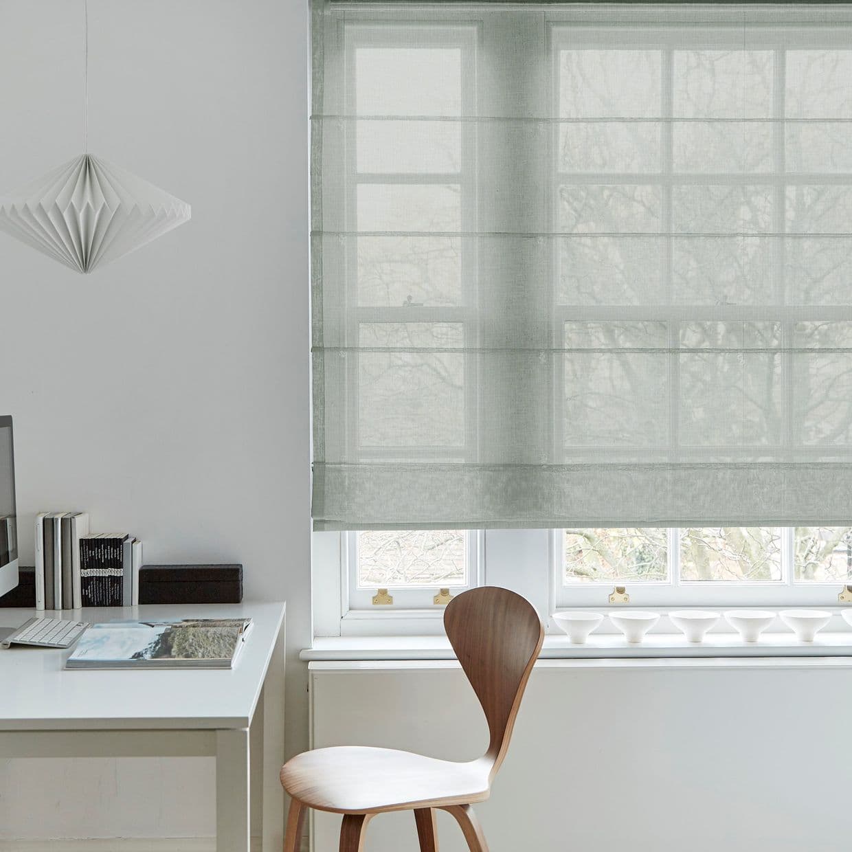 Serenity Seaglass Voile Roman Blind