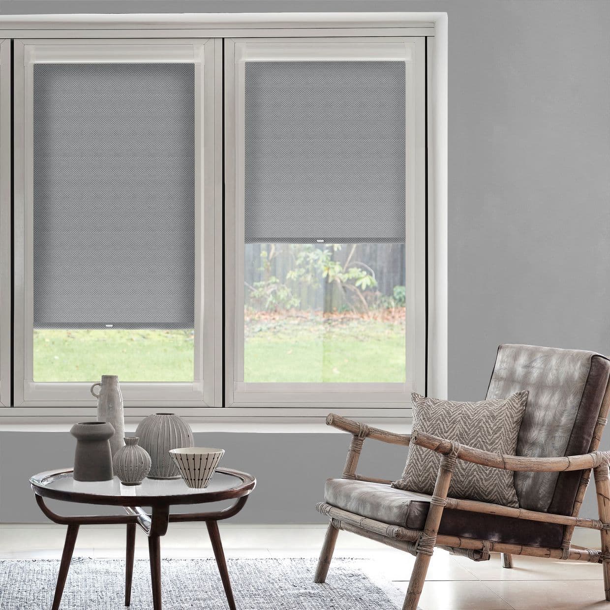 Battersea Silver Perfect Fit Roller blind