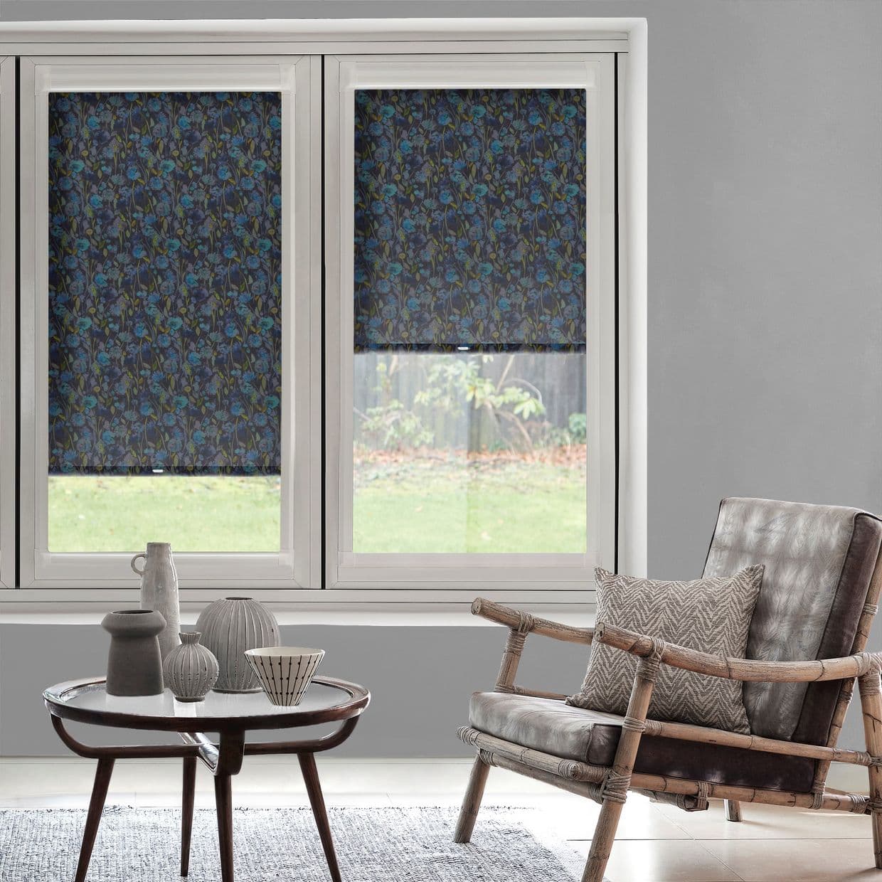 Grace Indigo Perfect Fit Roller blind