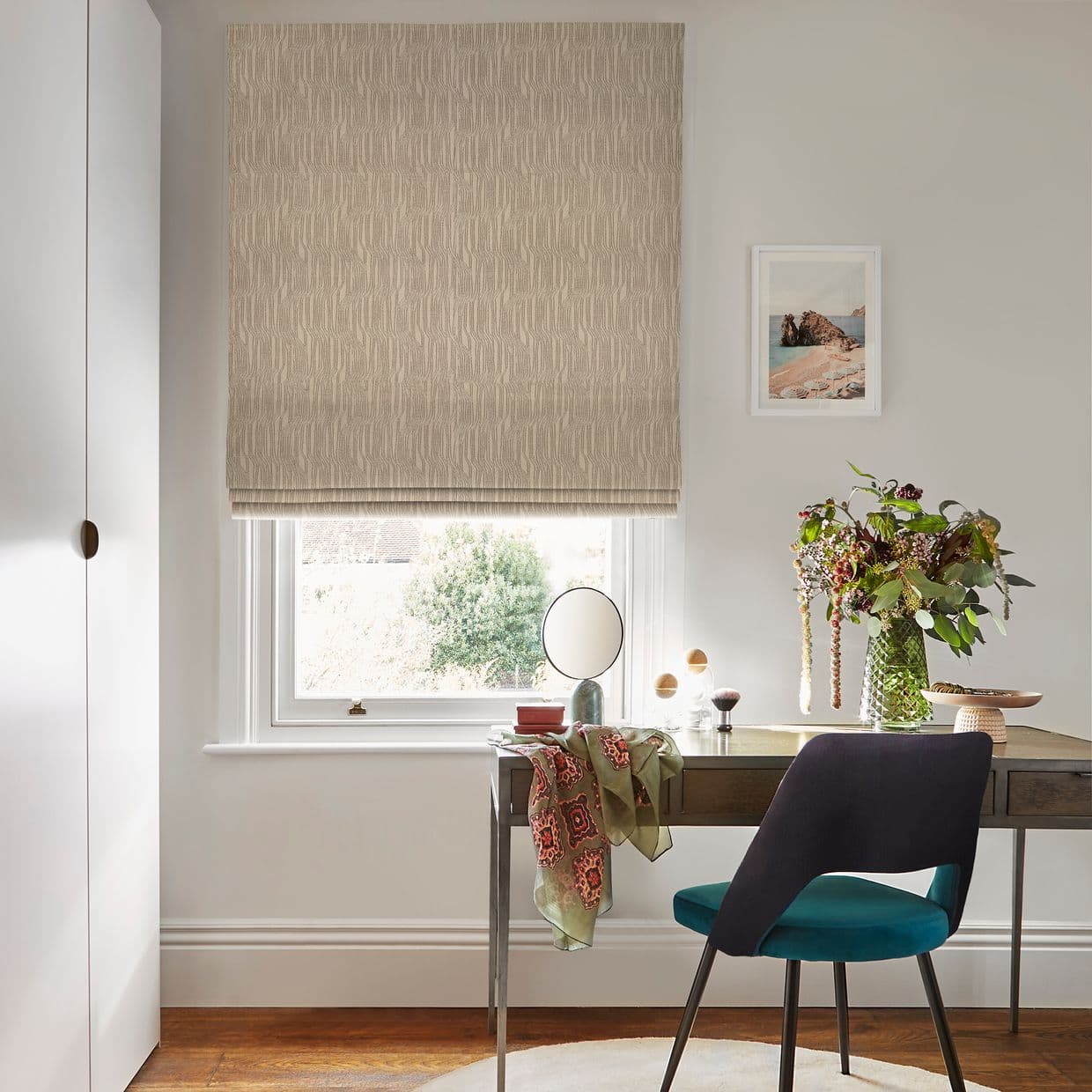 Maud Shell Roman blind
