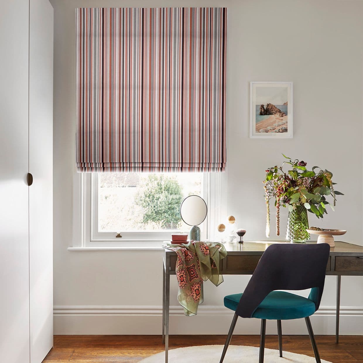 City Cherry Roman blind