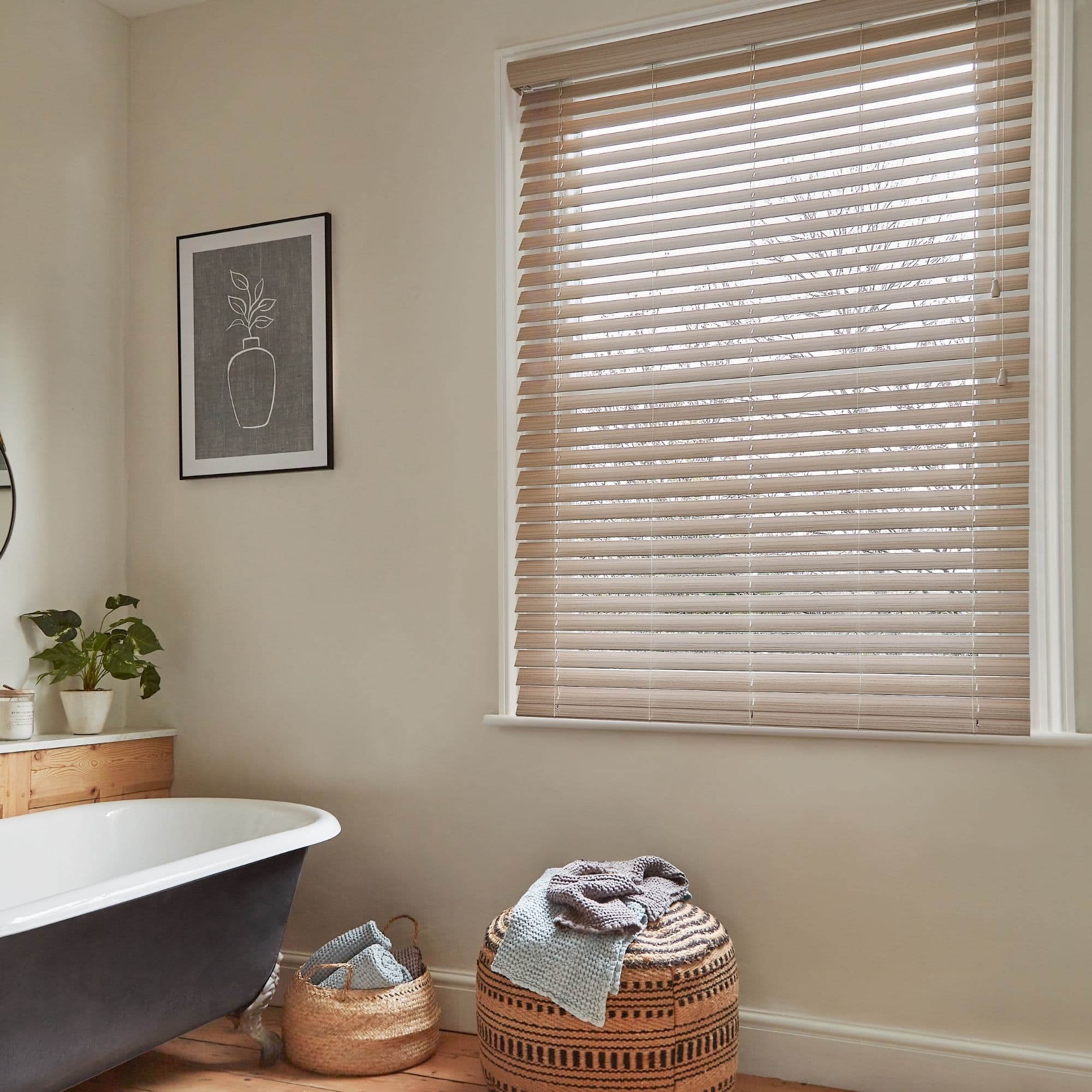 Zen White Oak Faux Wood Venetian Blind