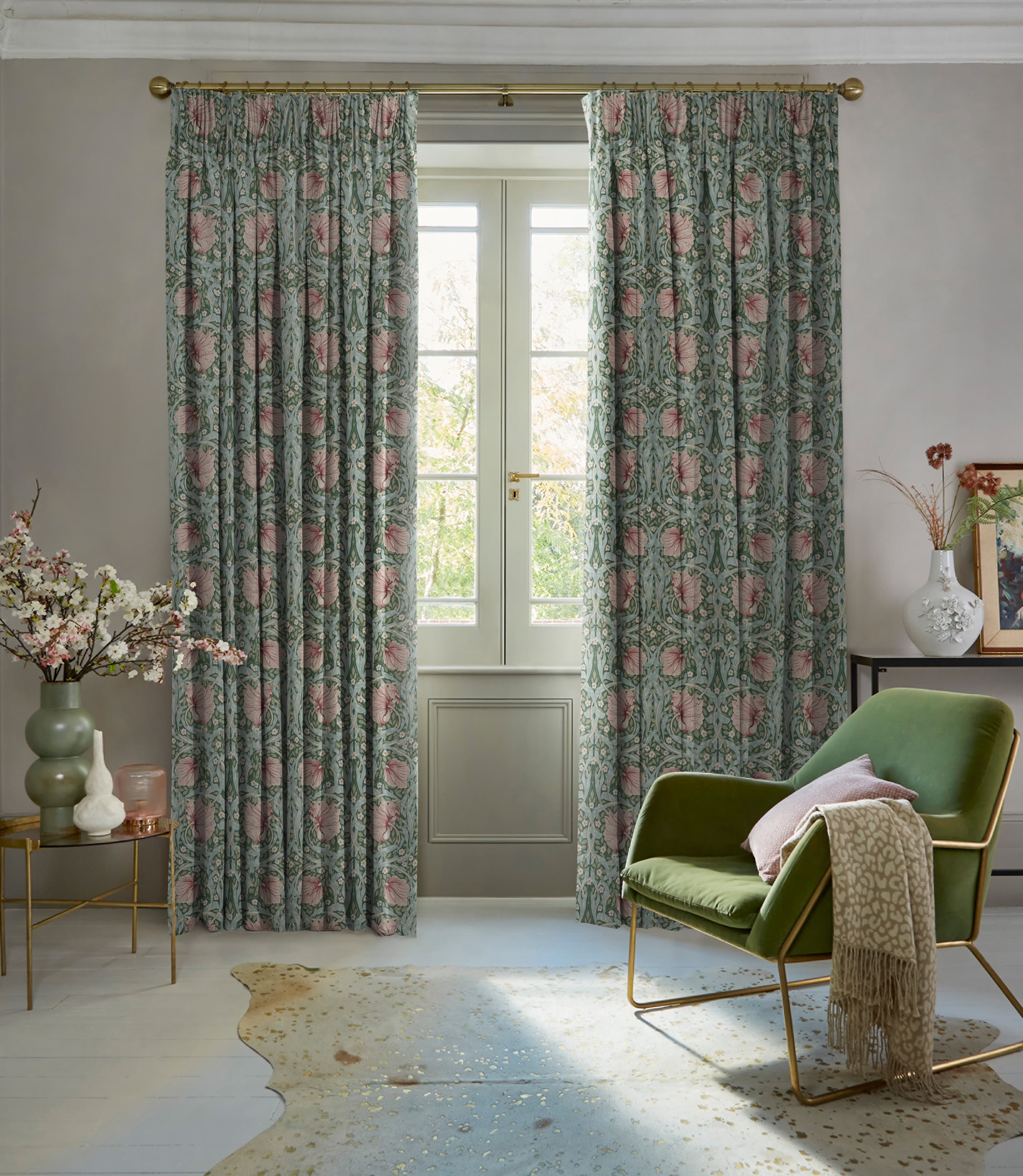 Pimpernel Soft Rose Curtains
