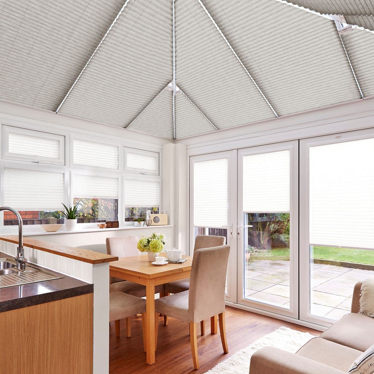 Relife Linen Conservatory Roof Pleated Blind